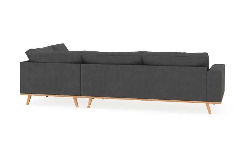 Copenhagen 4-seters Høyrevendt L-formet Sjeselongsofa i Manchester - Mørk grå - Møbler - Sofaer - Sofaer med sjeselong - 4 seters sofa med divan