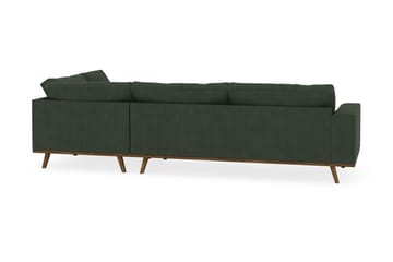 Copenhagen 4-seters Høyrevendt L-formet Sjeselongsofa i Manchester - Mørk grønn - Møbler - Sofaer - Sofaer med sjeselong - 4 seters sofa med divan
