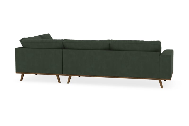 Copenhagen 4-seters Høyrevendt L-formet Sjeselongsofa i Manchester - Mørk grønn - Møbler - Sofaer - Sofaer med sjeselong - 4 seters sofa med divan