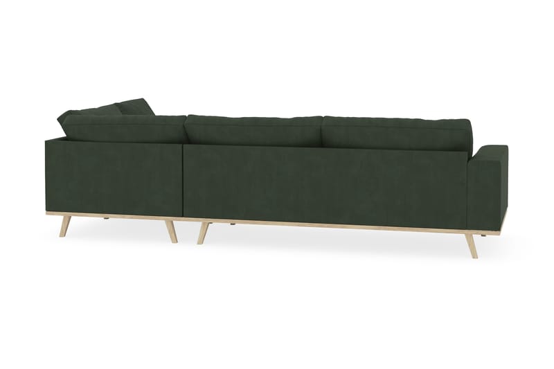 Copenhagen 4-seters Høyrevendt L-formet Sjeselongsofa i Manchester - Mørk grønn - Møbler - Sofaer - Sofaer med sjeselong - 4 seters sofa med divan