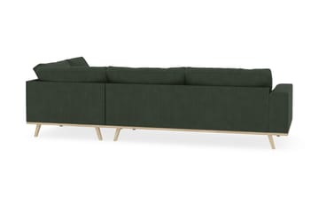Copenhagen 4-seters Høyrevendt L-formet Sjeselongsofa i Manchester - Mørk grønn - Møbler - Sofaer - Sofaer med sjeselong - 4 seters sofa med divan