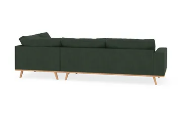 Copenhagen 4-seters Høyrevendt L-formet Sjeselongsofa i Manchester - Mørk grønn - Møbler - Sofaer - Sofaer med sjeselong - 4 seters sofa med divan