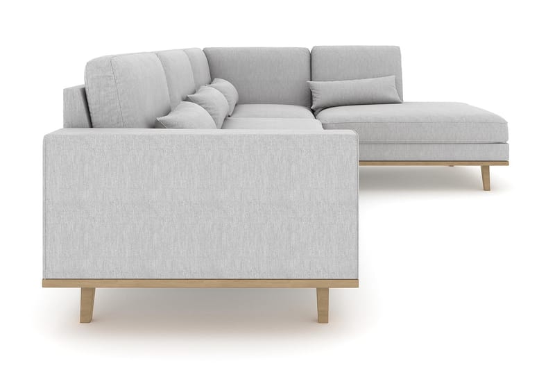 Copenhagen 4-seters Høyrevendt L-formet Sjeselongsofa i Stoff - Grå - Møbler - Sofaer - Sofaer med sjeselong - 4 seters sofa med divan