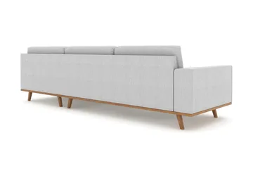 Copenhagen 4-seters Høyrevendt L-formet Sjeselongsofa i Stoff - Grå - Møbler - Sofaer - Sofaer med sjeselong - 4 seters sofa med divan