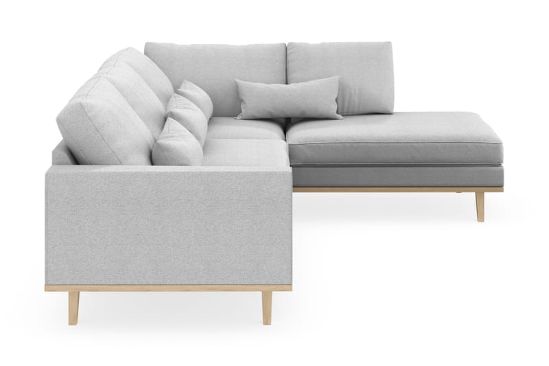 Copenhagen 4-seters Høyrevendt L-formet Sjeselongsofa i Stoff - Lys grå - Møbler - Sofaer - Sofaer med sjeselong - 4 seters sofa med divan