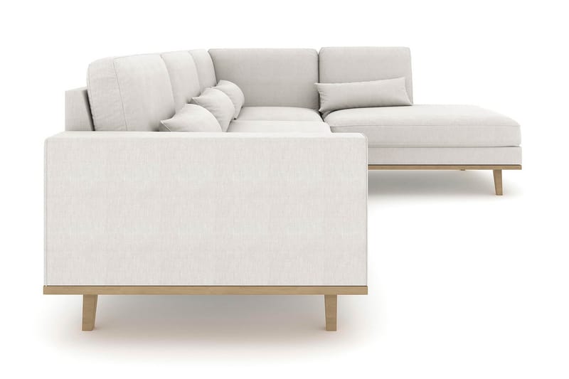 Copenhagen 4-seters Høyrevendt L-formet Sjeselongsofa i Stoff - Lys grå - Møbler - Sofaer - Sofaer med sjeselong - 4 seters sofa med divan