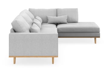 Copenhagen 4-seters Høyrevendt L-formet Sjeselongsofa i Stoff - Lys grå - Møbler - Sofaer - Sofaer med sjeselong - 4 seters sofa med divan