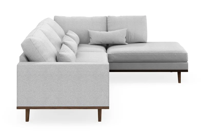Copenhagen 4-seters Høyrevendt L-formet Sjeselongsofa i Stoff - Lys grå - Møbler - Sofaer - Sofaer med sjeselong - 4 seters sofa med divan