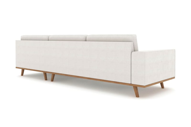 Copenhagen 4-seters Høyrevendt L-formet Sjeselongsofa i Stoff - Lys grå - Møbler - Sofaer - Sofaer med sjeselong - 4 seters sofa med divan