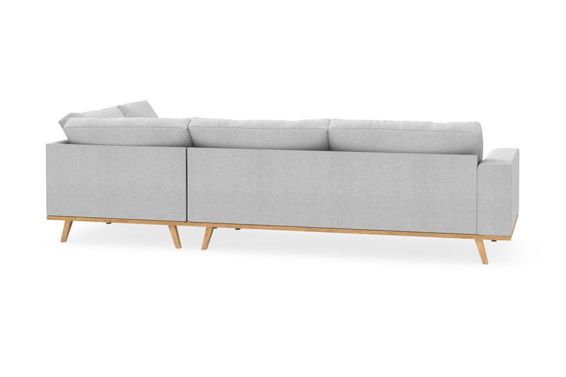 Copenhagen 4-seters Høyrevendt L-formet Sjeselongsofa i Stoff - Lys grå - Møbler - Sofaer - Sofaer med sjeselong - 4 seters sofa med divan