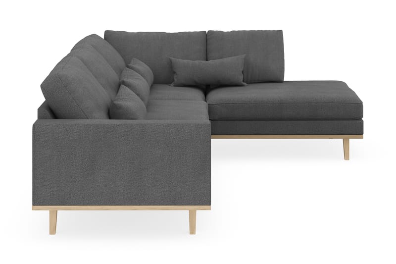 Copenhagen 4-seters Høyrevendt L-formet Sjeselongsofa i Stoff - Mørk grå - Møbler - Sofaer - Sofaer med sjeselong - 4 seters sofa med divan