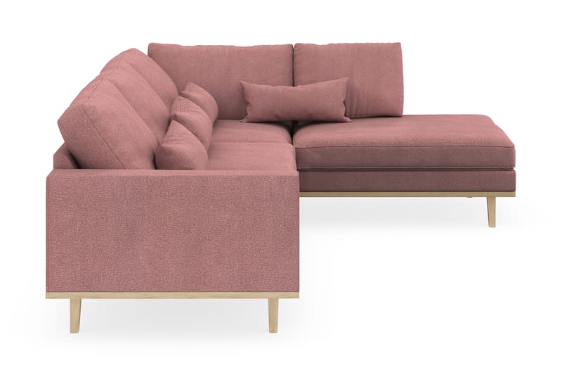 Copenhagen 4-seters Høyrevendt L-formet Sjeselongsofa i Stoff - Rosa - Møbler - Sofaer - Sofaer med sjeselong - 4 seters sofa med divan