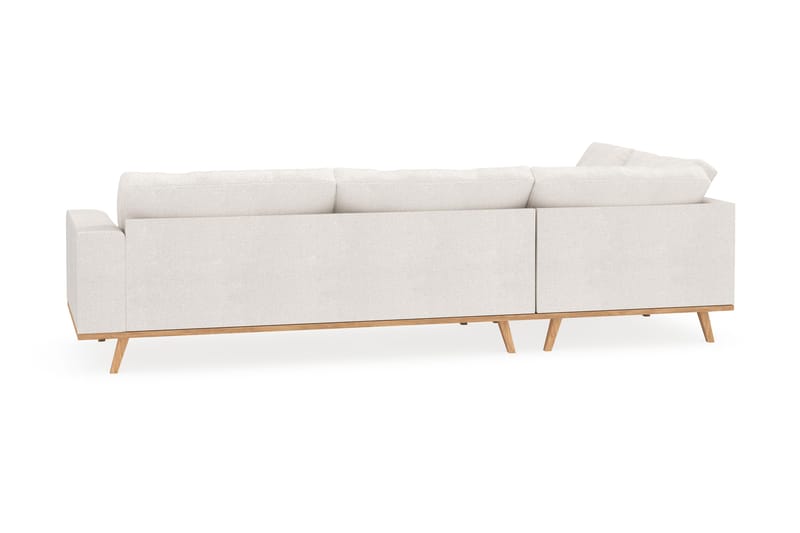 Copenhagen 4-seters Venstrevendt L-formet Sjeselongsofa i Bouclé - Hvit - Møbler - Sofaer - Sofaer med sjeselong - 4 seters sofa med divan