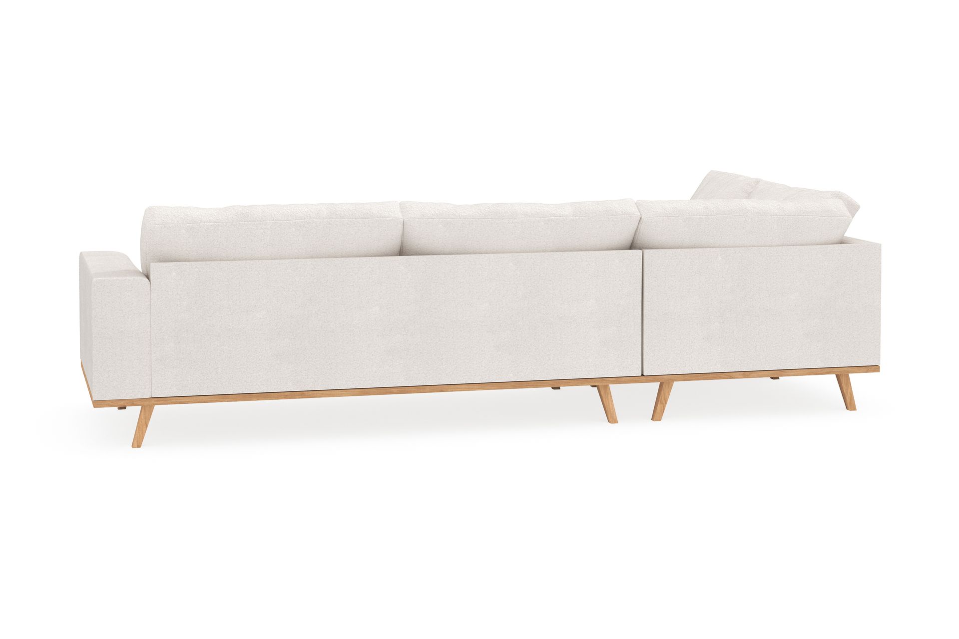 Copenhagen 4-seters Venstrevendt L-formet Sjeselongsofa i Bouclé - Hvit - Møbler - Sofaer - Sofaer med sjeselong - 4 seters sofa med divan