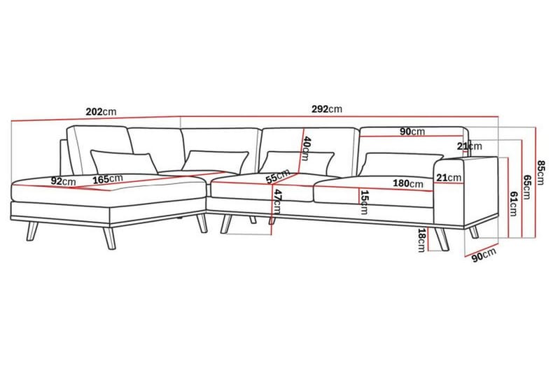 Copenhagen 4-seters Venstrevendt L-formet Sjeselongsofa i Bouclé - Hvit - Møbler - Sofaer - Sofaer med sjeselong - 4 seters sofa med divan
