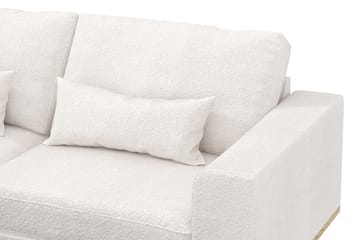 Copenhagen 4-seters Venstrevendt L-formet Sjeselongsofa i Bouclé - Hvit - Møbler - Sofaer - Sofaer med sjeselong - 4 seters sofa med divan