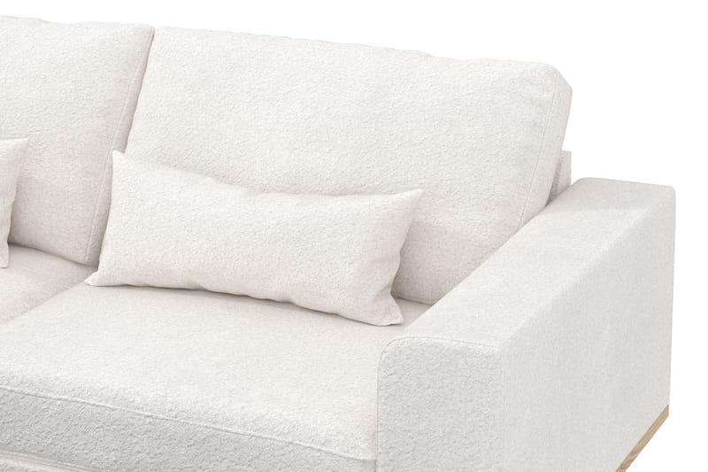 Copenhagen 4-seters Venstrevendt L-formet Sjeselongsofa i Bouclé - Hvit - Møbler - Sofaer - Sofaer med sjeselong - 4 seters sofa med divan