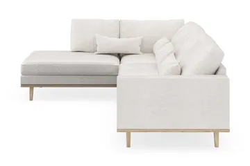 Copenhagen 4-seters Venstrevendt L-formet Sjeselongsofa i Bouclé - Hvit - Møbler - Sofaer - Sofaer med sjeselong - 4 seters sofa med divan