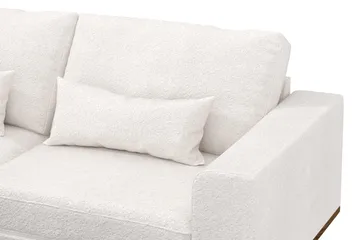 Copenhagen 4-seters Venstrevendt L-formet Sjeselongsofa i Bouclé - Hvit - Møbler - Sofaer - Sofaer med sjeselong - 4 seters sofa med divan