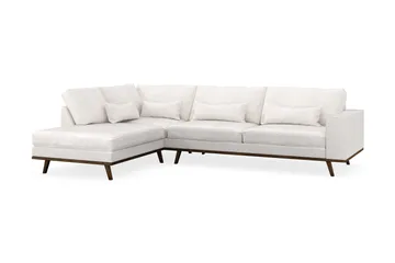 Copenhagen 4-seters Venstrevendt L-formet Sjeselongsofa i Bouclé - Hvit - Møbler - Sofaer - Sofaer med sjeselong - 4 seters sofa med divan