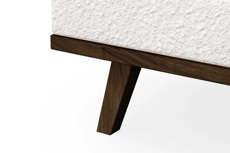 Copenhagen 4-seters Venstrevendt L-formet Sjeselongsofa i Bouclé - Hvit - Møbler - Sofaer - Sofaer med sjeselong - 4 seters sofa med divan