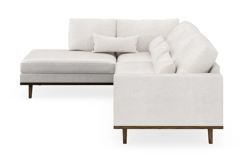 Copenhagen 4-seters Venstrevendt L-formet Sjeselongsofa i Bouclé - Hvit - Møbler - Sofaer - Sofaer med sjeselong - 4 seters sofa med divan