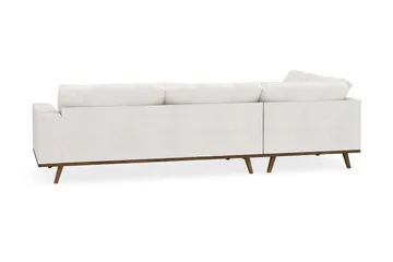 Copenhagen 4-seters Venstrevendt L-formet Sjeselongsofa i Bouclé - Hvit - Møbler - Sofaer - Sofaer med sjeselong - 4 seters sofa med divan