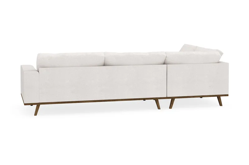 Copenhagen 4-seters Venstrevendt L-formet Sjeselongsofa i Bouclé - Hvit - Møbler - Sofaer - Sofaer med sjeselong - 4 seters sofa med divan