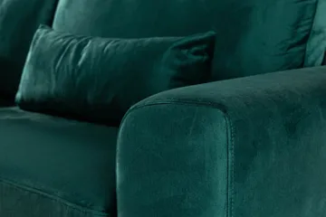Copenhagen 4-seters Venstrevendt L-formet Sjeselongsofa i Fløyel - Grønn - Møbler - Sofaer - Sofaer med sjeselong - 4 seters sofa med divan
