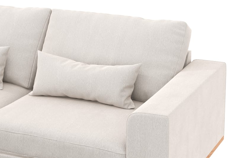 Copenhagen 4-seters Venstrevendt L-formet Sjeselongsofa i Fløyel - Kremhvit - Møbler - Sofaer - Sofaer med sjeselong - 4 seters sofa med divan