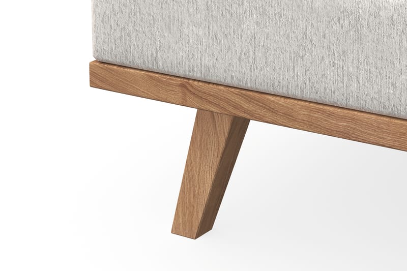 Copenhagen 4-seters Venstrevendt L-formet Sjeselongsofa i Fløyel - Kremhvit - Møbler - Sofaer - Sofaer med sjeselong - 4 seters sofa med divan