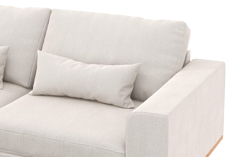 Copenhagen 4-seters Venstrevendt L-formet Sjeselongsofa i Fløyel - Kremhvit - Møbler - Sofaer - Sofaer med sjeselong - 4 seters sofa med divan