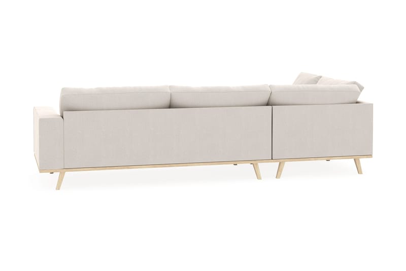 Copenhagen 4-seters Venstrevendt L-formet Sjeselongsofa i Fløyel - Kremhvit - Møbler - Sofaer - Sofaer med sjeselong - 4 seters sofa med divan