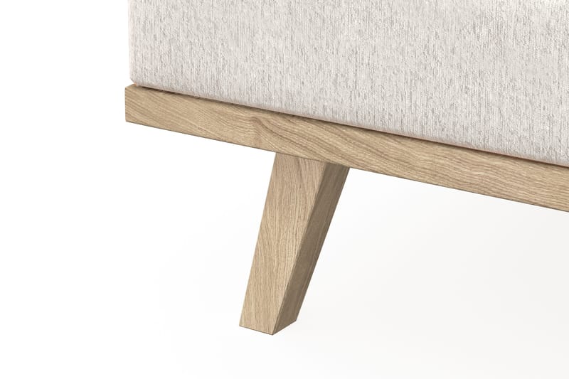 Copenhagen 4-seters Venstrevendt L-formet Sjeselongsofa i Fløyel - Kremhvit - Møbler - Sofaer - Sofaer med sjeselong - 4 seters sofa med divan