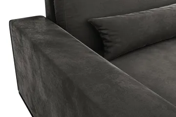 Copenhagen 4-seters Venstrevendt L-formet Sjeselongsofa i Fløyel - Mørk grå - Møbler - Sofaer - Sofaer med sjeselong - 4 seters sofa med divan