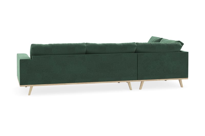 Copenhagen 4-seters Venstrevendt L-formet Sjeselongsofa i Fløyel - Mørk grønn - Møbler - Sofaer - Sofaer med sjeselong - 4 seters sofa med divan