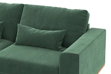 Copenhagen 4-seters Venstrevendt L-formet Sjeselongsofa i Fløyel - Mørk grønn - Møbler - Sofaer - Sofaer med sjeselong - 4 seters sofa med divan