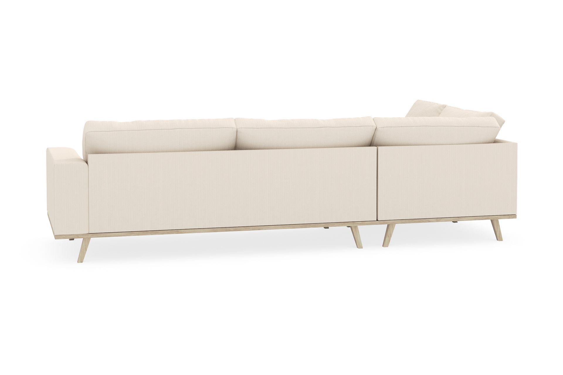 Copenhagen 4-seters Venstrevendt L-formet Sjeselongsofa i Manchester - Beige - Møbler - Sofaer - Sofaer med sjeselong - 4 seters sofa med divan