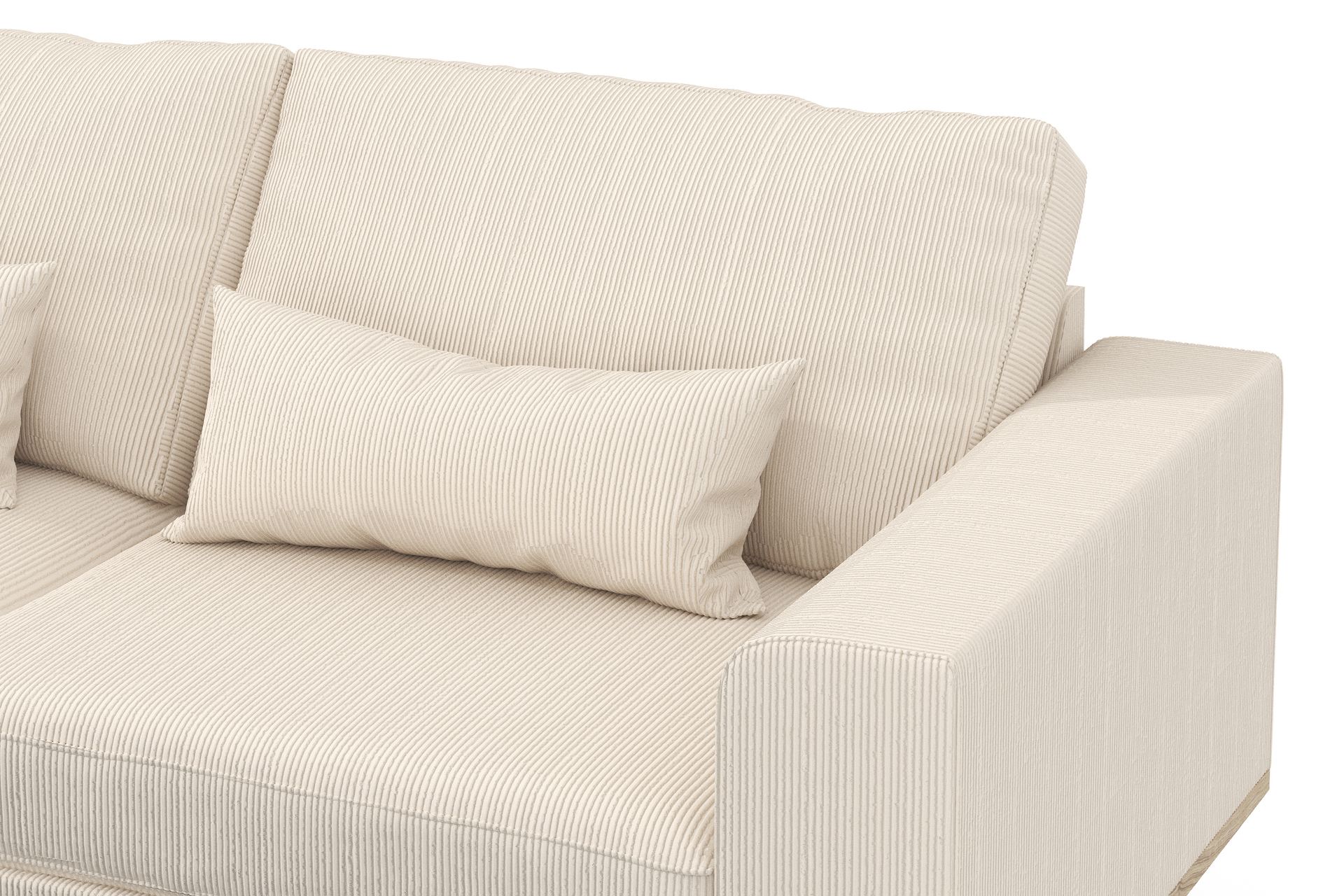 Copenhagen 4-seters Venstrevendt L-formet Sjeselongsofa i Manchester - Beige - Møbler - Sofaer - Sofaer med sjeselong - 4 seters sofa med divan