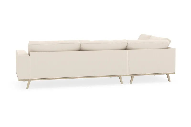 Copenhagen 4-seters Venstrevendt L-formet Sjeselongsofa i Manchester - Beige - Møbler - Sofaer - Sofaer med sjeselong - 4 seters sofa med divan