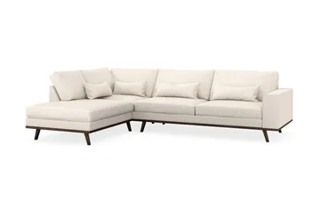 Copenhagen 4-seters Venstrevendt L-formet Sjeselongsofa i Manchester - Beige - Møbler - Sofaer - Sofaer med sjeselong - 4 seters sofa med divan