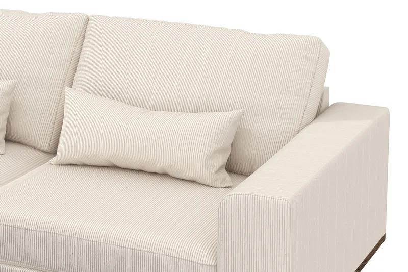Copenhagen 4-seters Venstrevendt L-formet Sjeselongsofa i Manchester - Beige - Møbler - Sofaer - Sofaer med sjeselong - 4 seters sofa med divan