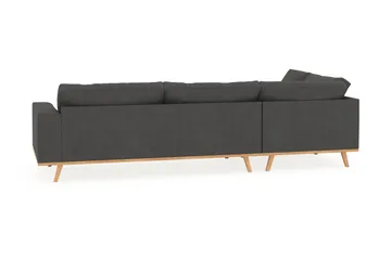 Copenhagen 4-seters Venstrevendt L-formet Sjeselongsofa i Manchester - Mørk grå - Møbler - Sofaer - Sofaer med sjeselong - 4 seters sofa med divan