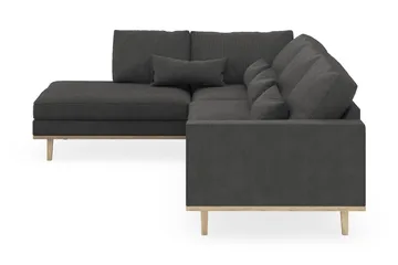 Copenhagen 4-seters Venstrevendt L-formet Sjeselongsofa i Manchester - Mørk grå - Møbler - Sofaer - Sofaer med sjeselong - 4 seters sofa med divan