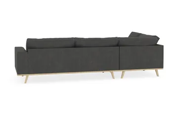 Copenhagen 4-seters Venstrevendt L-formet Sjeselongsofa i Manchester - Mørk grå - Møbler - Sofaer - Sofaer med sjeselong - 4 seters sofa med divan