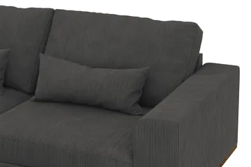 Copenhagen 4-seters Venstrevendt L-formet Sjeselongsofa i Manchester - Mørk grå - Møbler - Sofaer - Sofaer med sjeselong - 4 seters sofa med divan