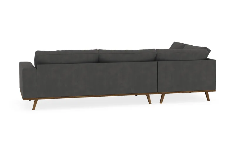 Copenhagen 4-seters Venstrevendt L-formet Sjeselongsofa i Manchester - Mørk grå - Møbler - Sofaer - Sofaer med sjeselong - 4 seters sofa med divan