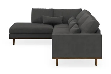 Copenhagen 4-seters Venstrevendt L-formet Sjeselongsofa i Manchester - Mørk grå - Møbler - Sofaer - Sofaer med sjeselong - 4 seters sofa med divan