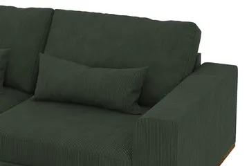 Copenhagen 4-seters Venstrevendt L-formet Sjeselongsofa i Manchester - Mørk grønn - Møbler - Sofaer - Sofaer med sjeselong - 4 seters sofa med divan