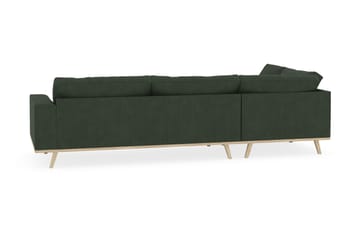 Copenhagen 4-seters Venstrevendt L-formet Sjeselongsofa i Manchester - Mørk grønn - Møbler - Sofaer - Sofaer med sjeselong - 4 seters sofa med divan